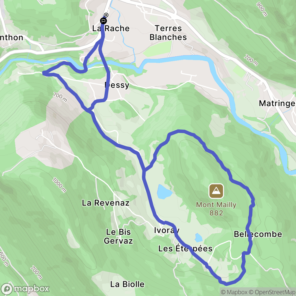 Mieussy : carte du parcours de randonnée - France