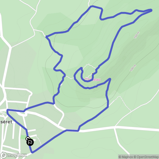Montséret : carte du parcours de randonnée - France