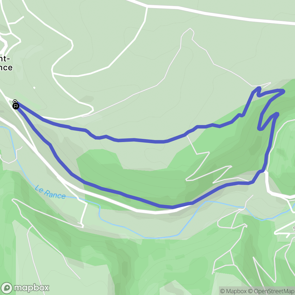 Belmont-sur-Rance : carte du parcours de randonnée - France