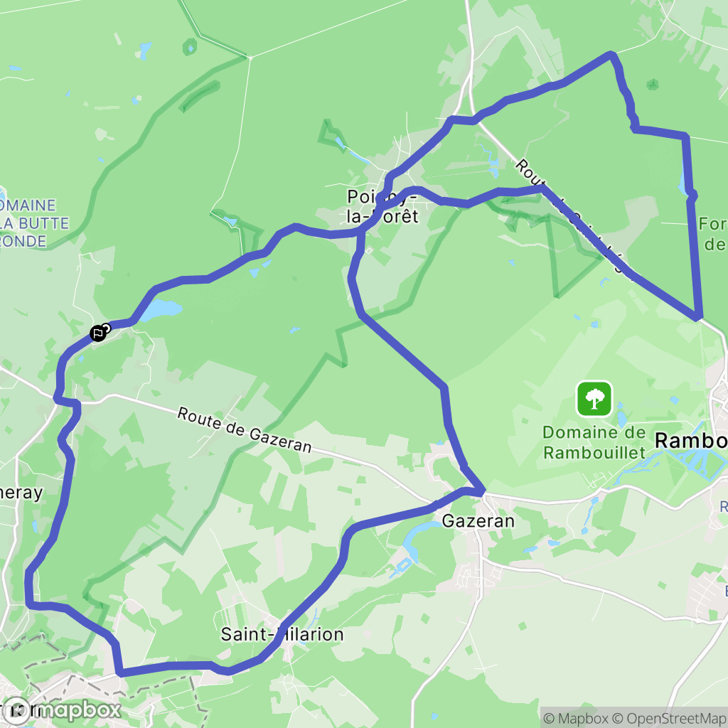 Hermeray : carte du parcours de randonnée - France