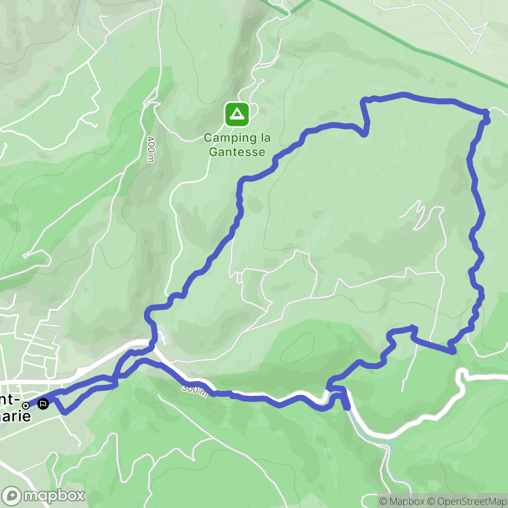 Saint-Zacharie : carte du parcours de randonnée - France