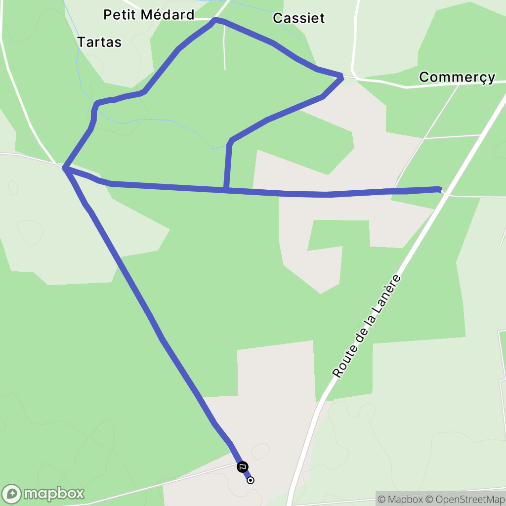 Saubrigues : carte du parcours de randonnée - France