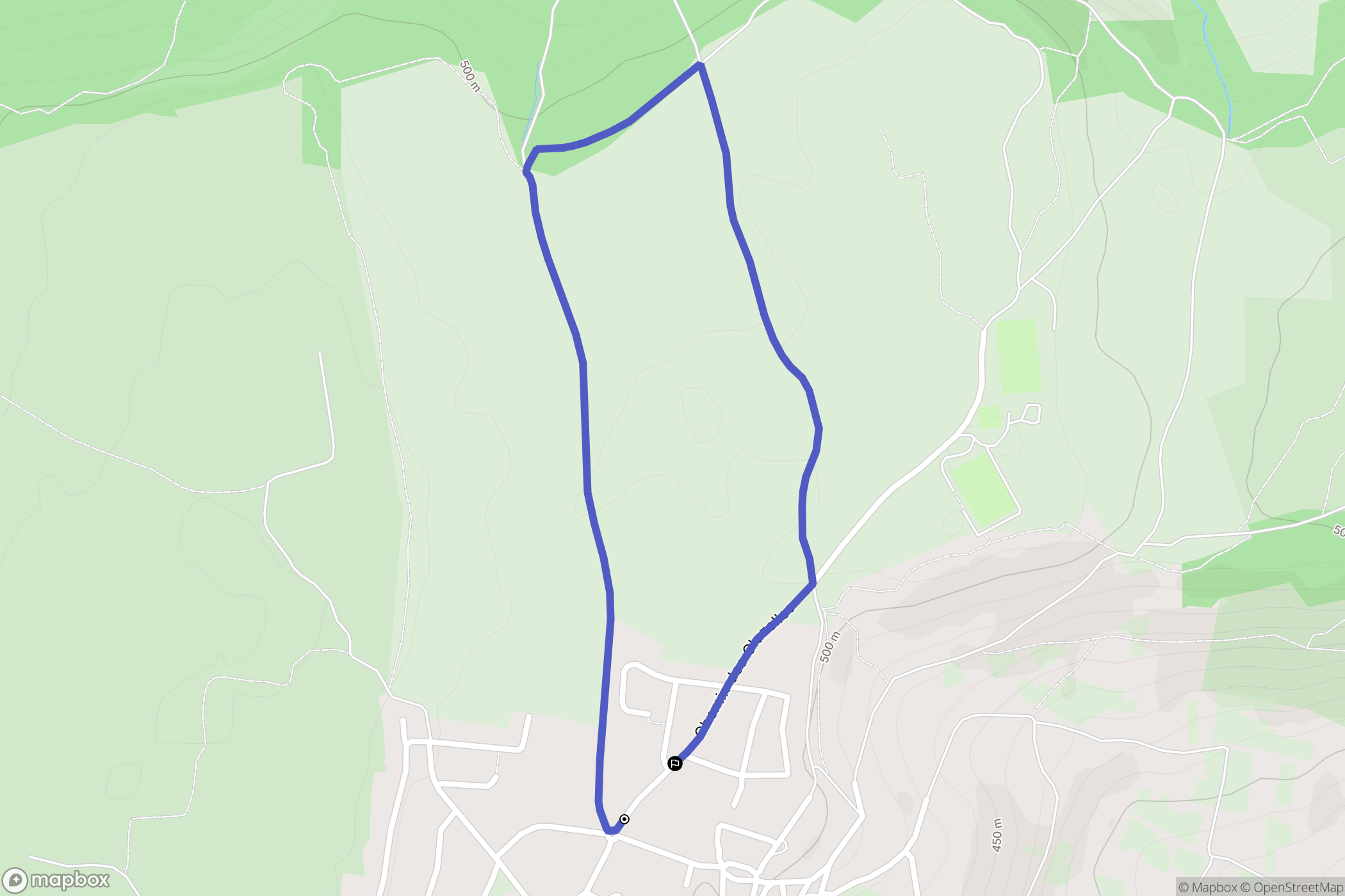 Châteaugay : carte du parcours de randonnée - France
