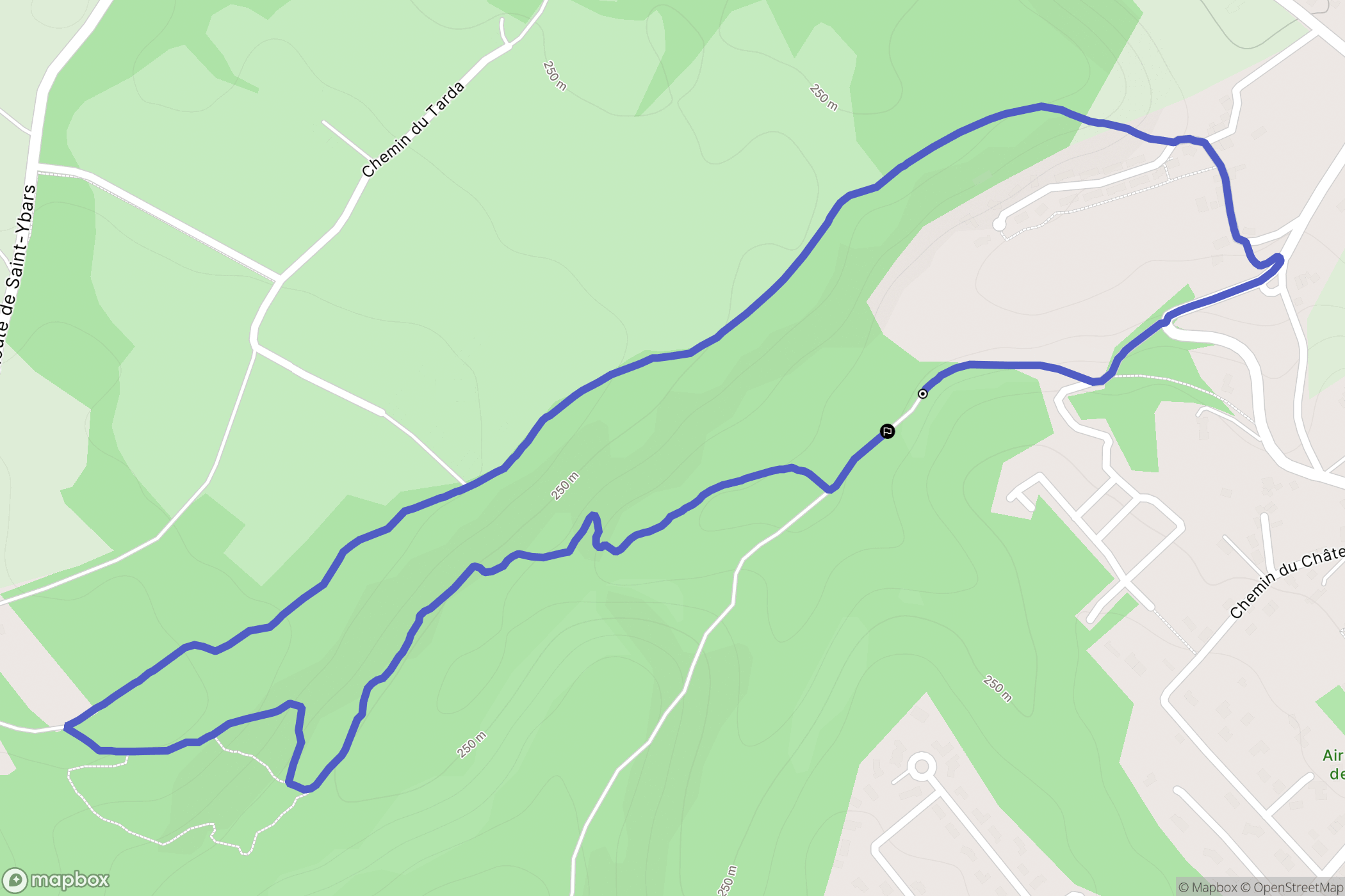 Grazac : carte du parcours de randonnée - France