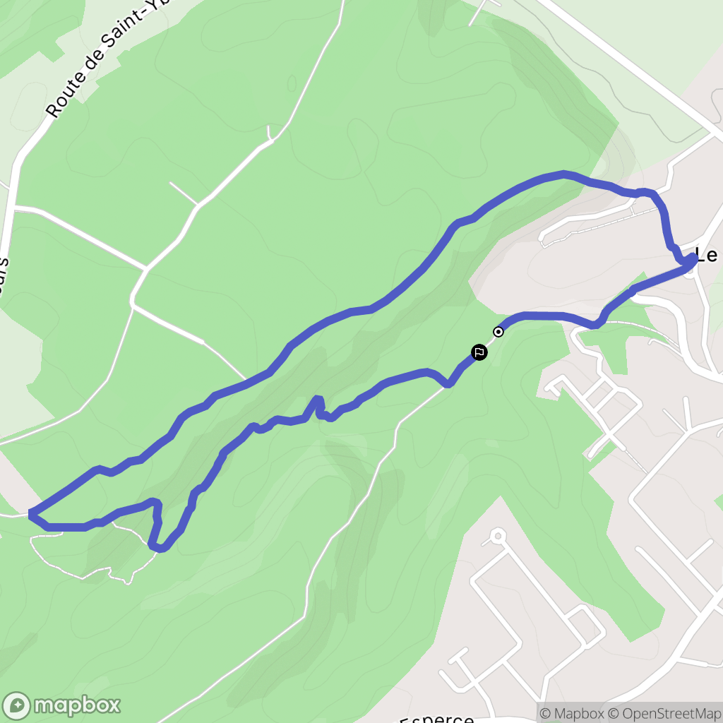 Grazac : carte du parcours de randonnée - France