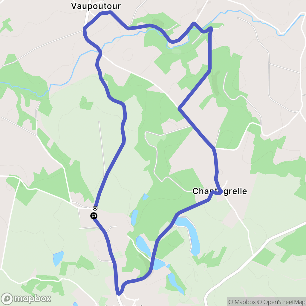 Saint-Sornin-Leulac : carte du parcours de randonnée - France