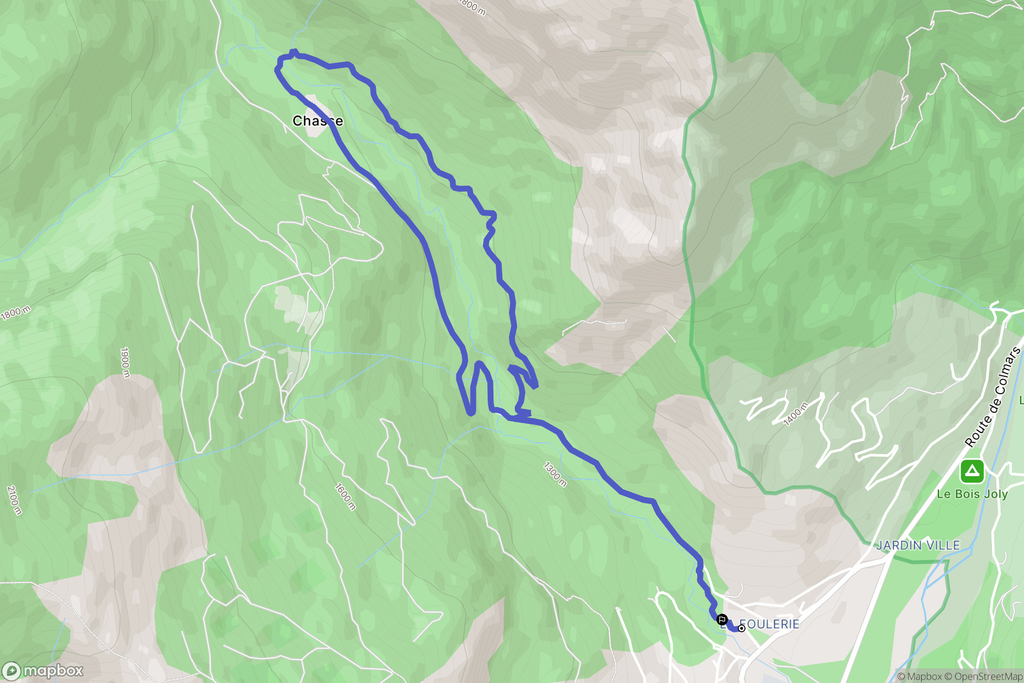 Villars-Colmars : carte du parcours de randonnée - France