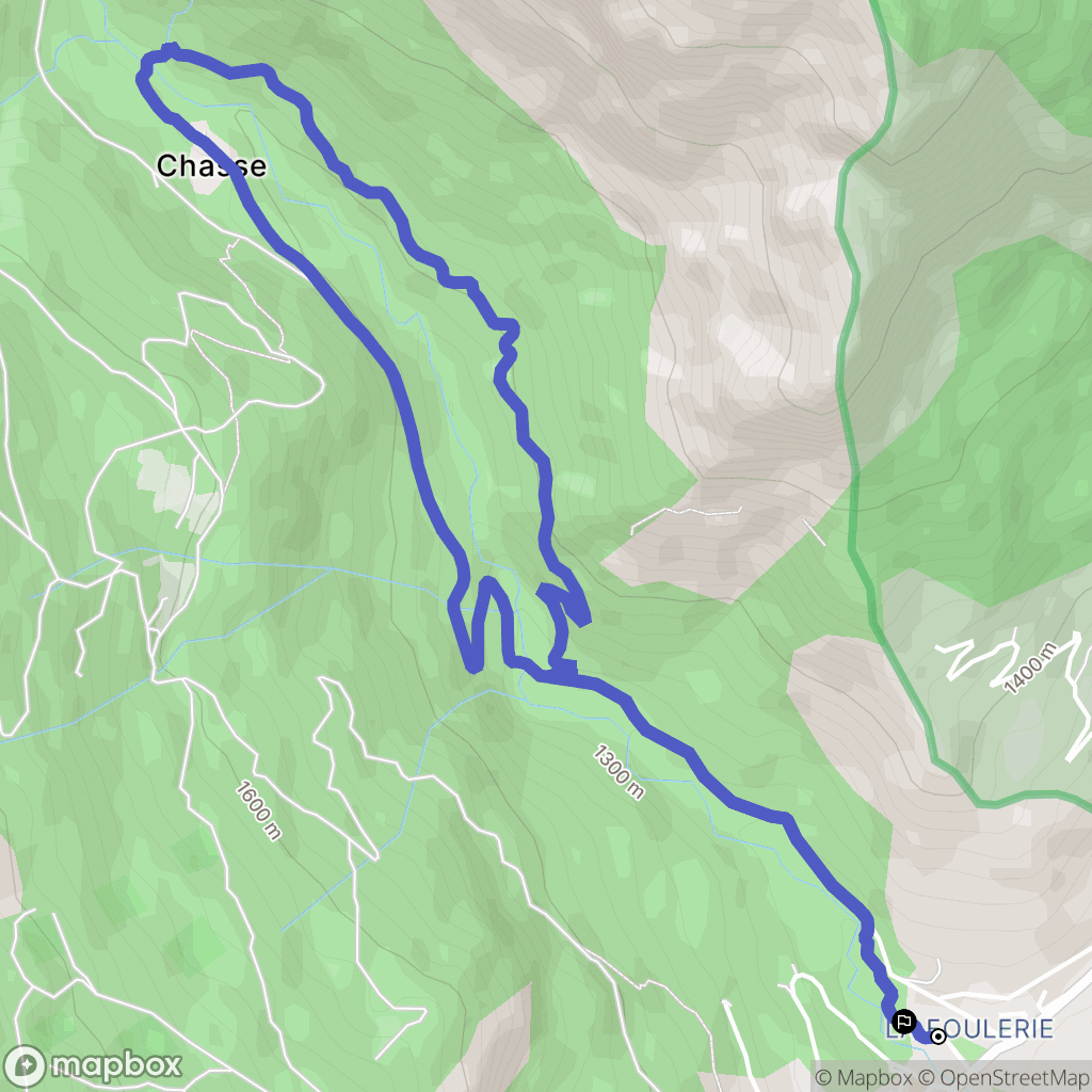 Villars-Colmars : carte du parcours de randonnée - France