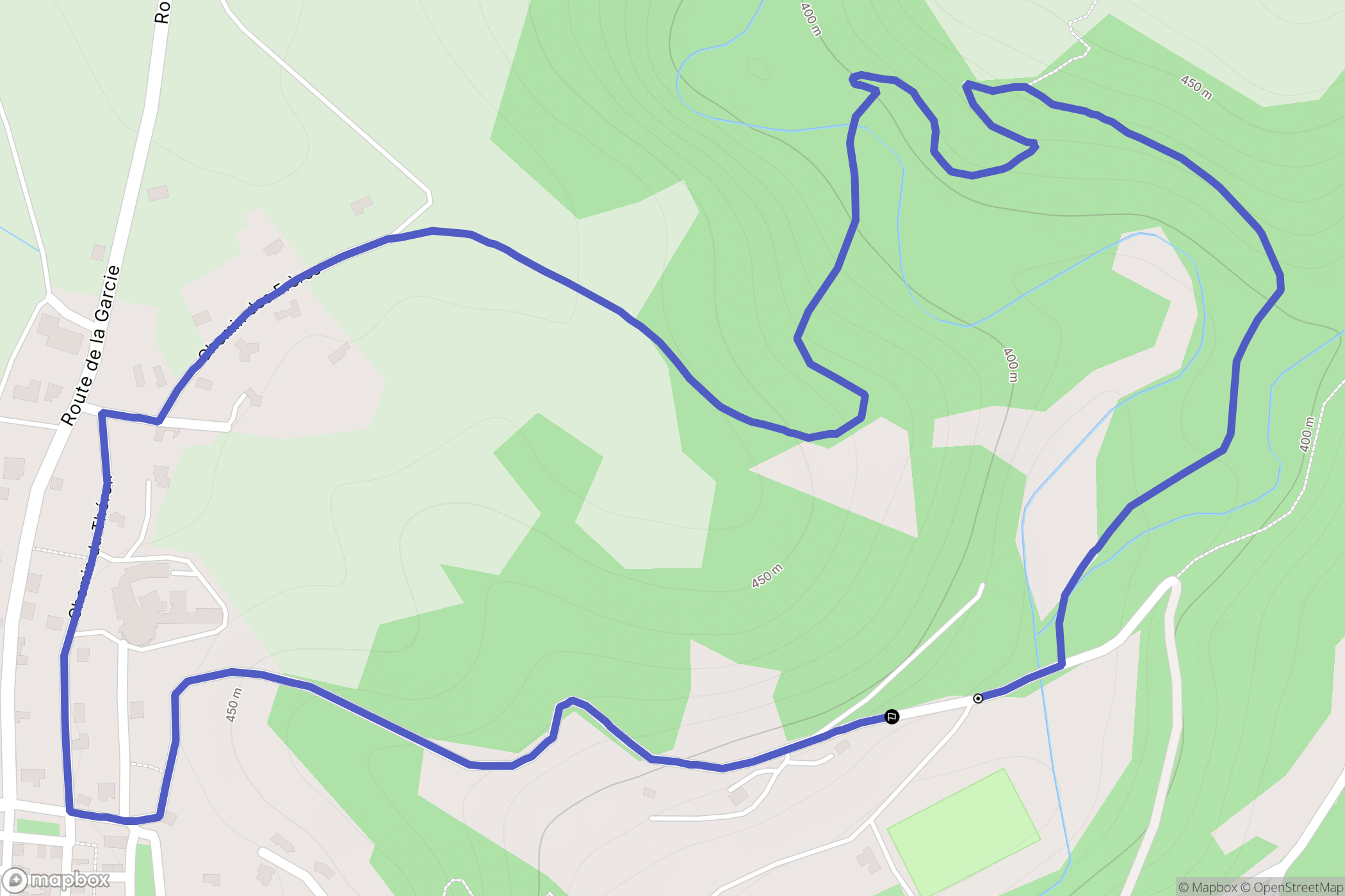 Sauveterre-de-Rouergue : carte du parcours de randonnée - France