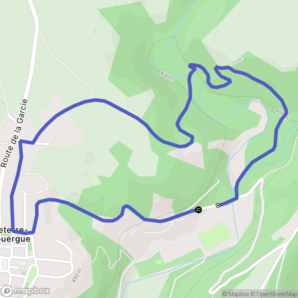 Sauveterre-de-Rouergue : carte du parcours de randonnée - France