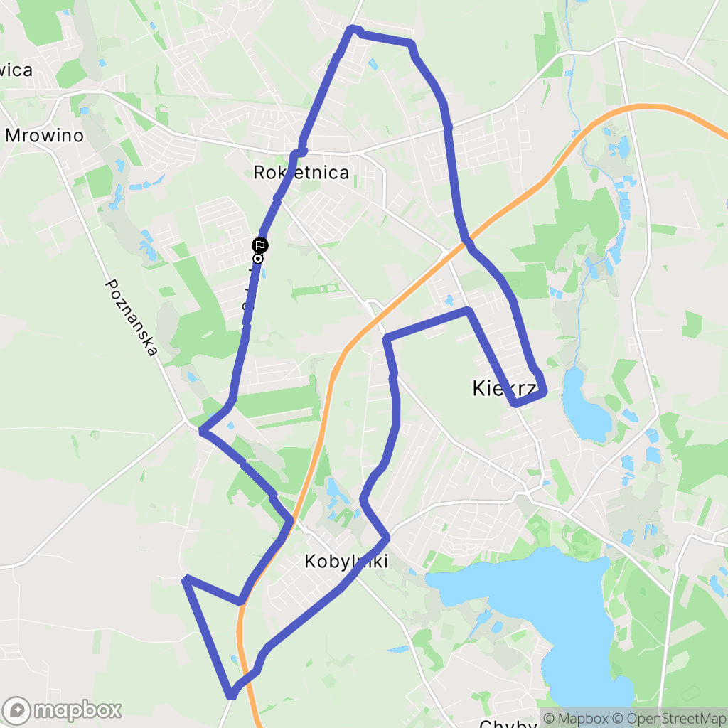 Rokietnica: mapa trasy - Poland