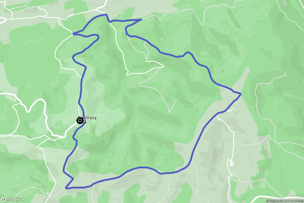 Contrazy : carte du parcours de randonnée - France