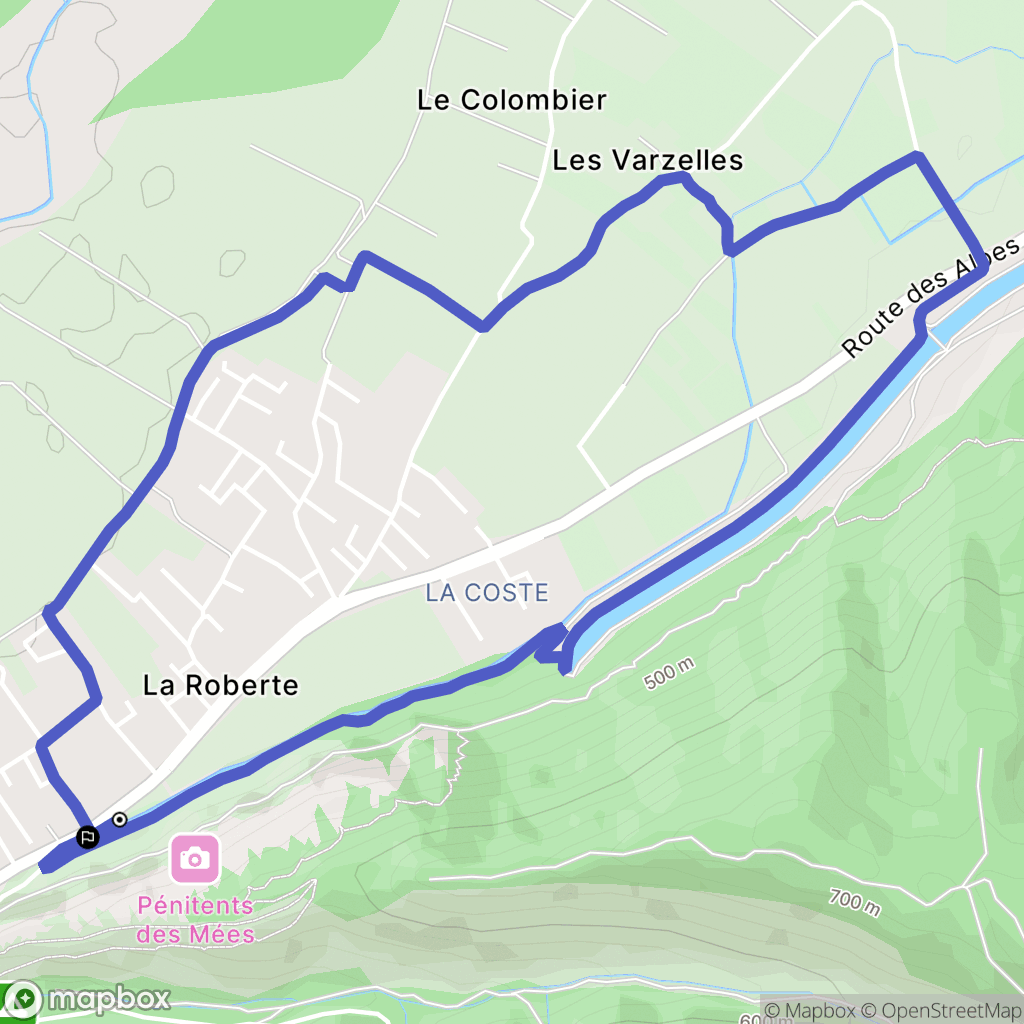 Les Mées : carte du parcours de randonnée - France