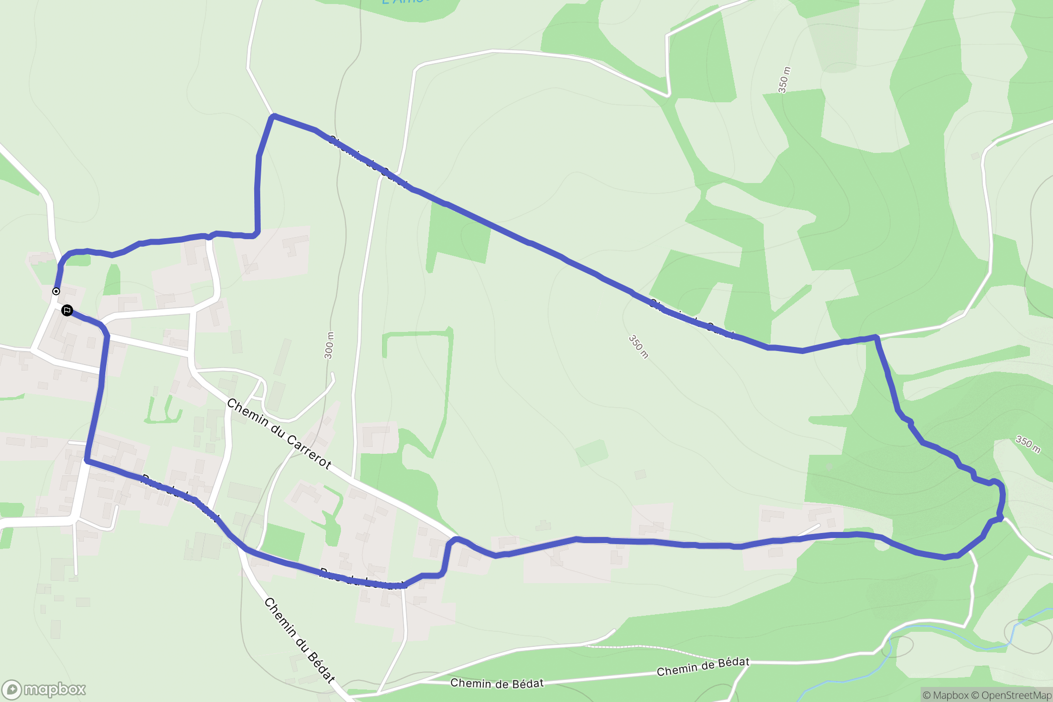 Clarac : carte du parcours de randonnée - France