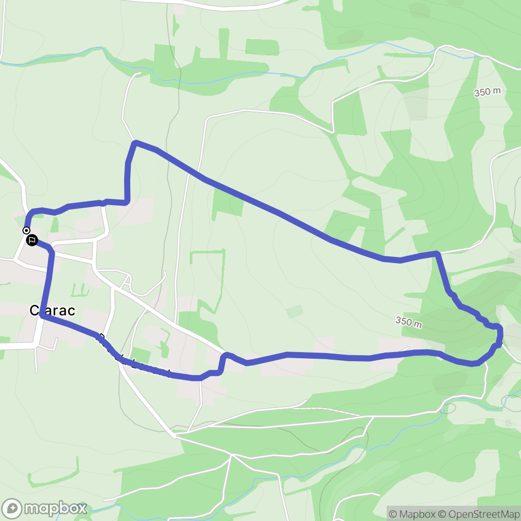 Clarac : carte du parcours de randonnée - France