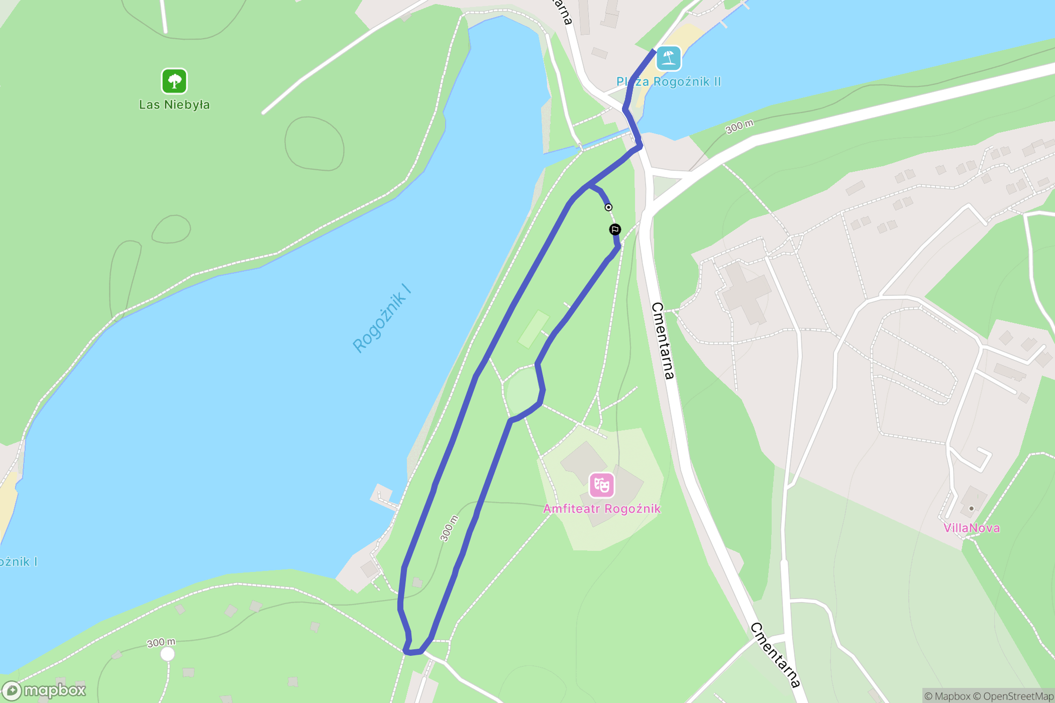 Rogoźnik: mapa trasy - Poland