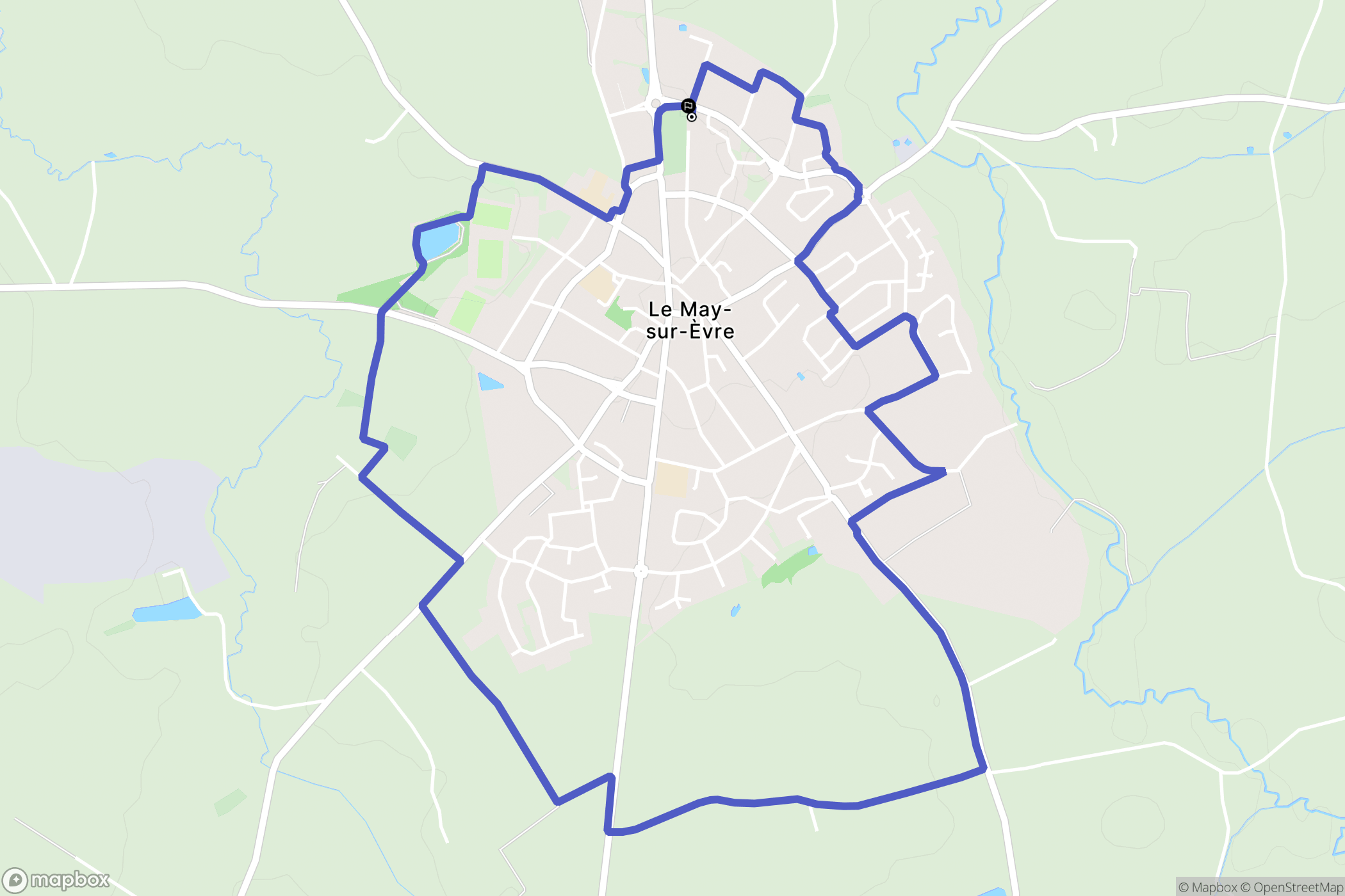 Le May-sur-Èvre : carte du parcours de randonnée - France