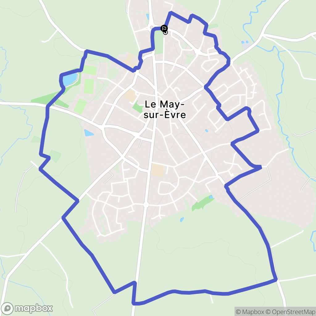 Le May-sur-Èvre : carte du parcours de randonnée - France