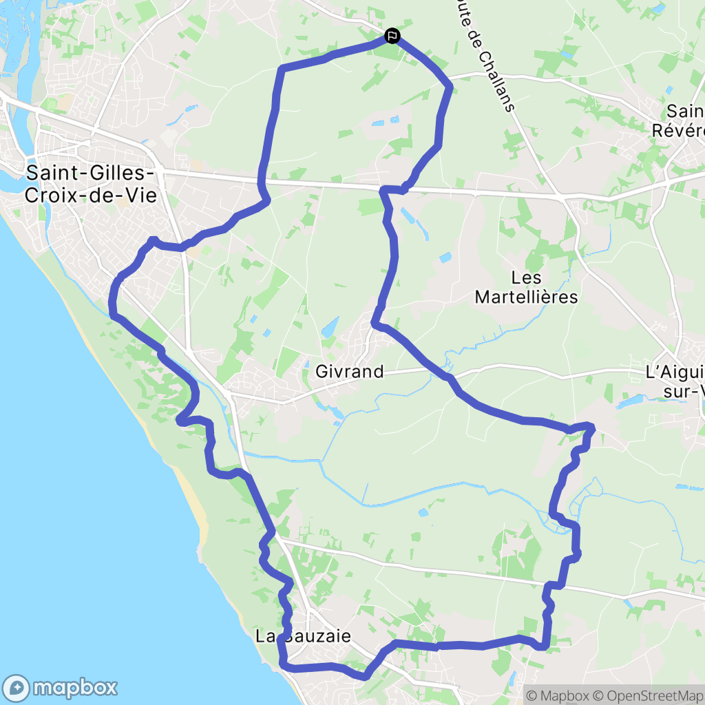 Le Fenouiller : carte du parcours de randonnée - France