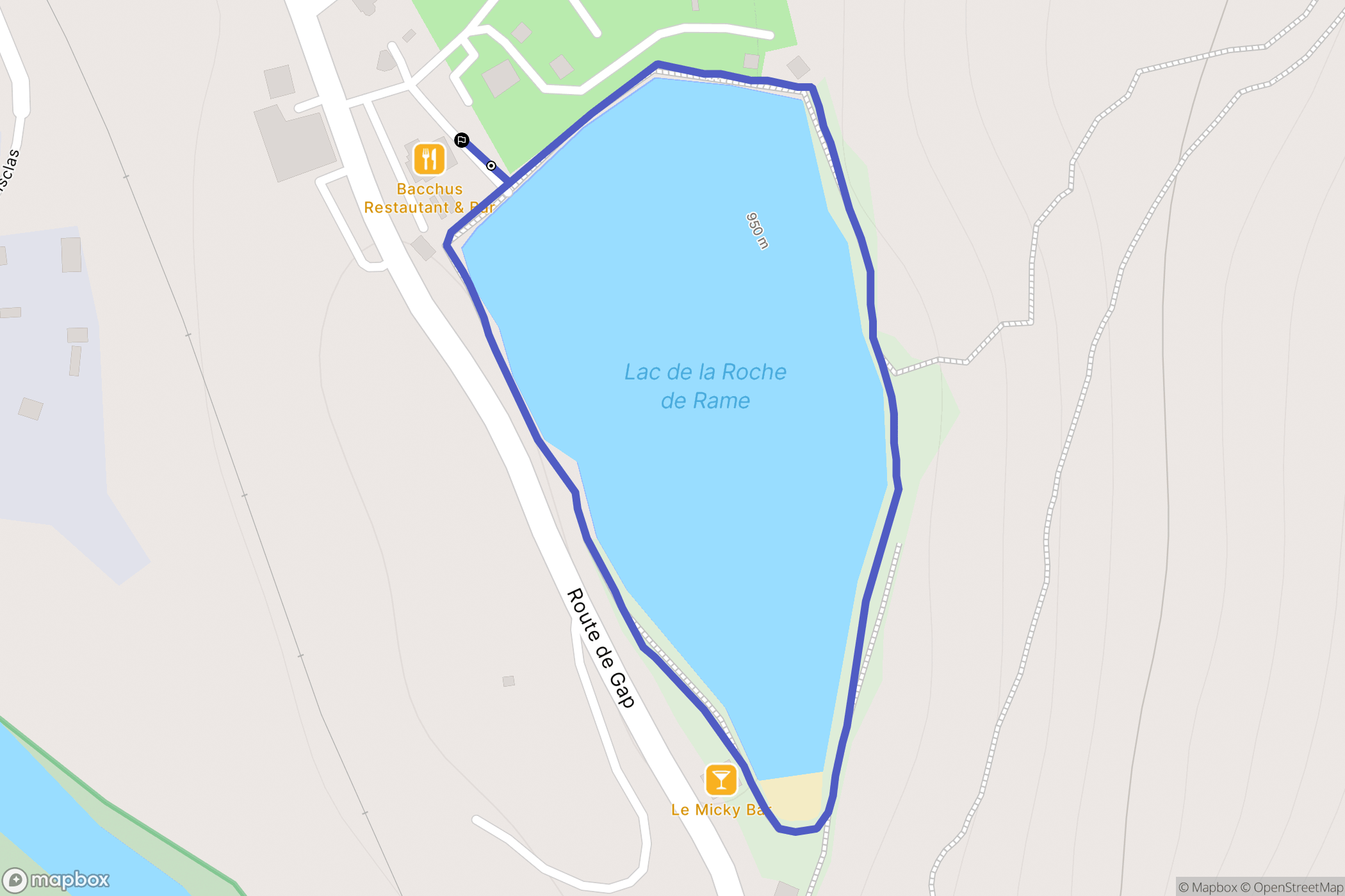 La Roche-de-Rame : carte du parcours de randonnée - France