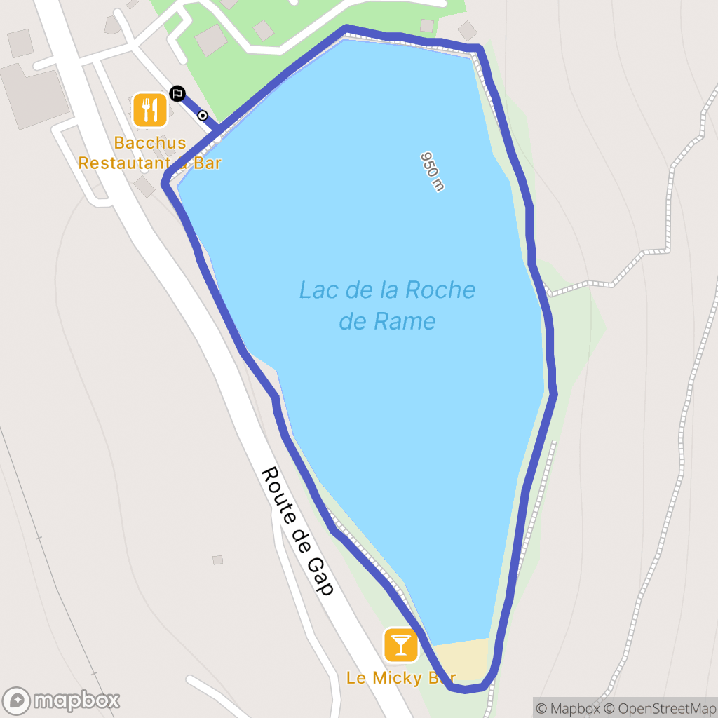 La Roche-de-Rame : carte du parcours de randonnée - France