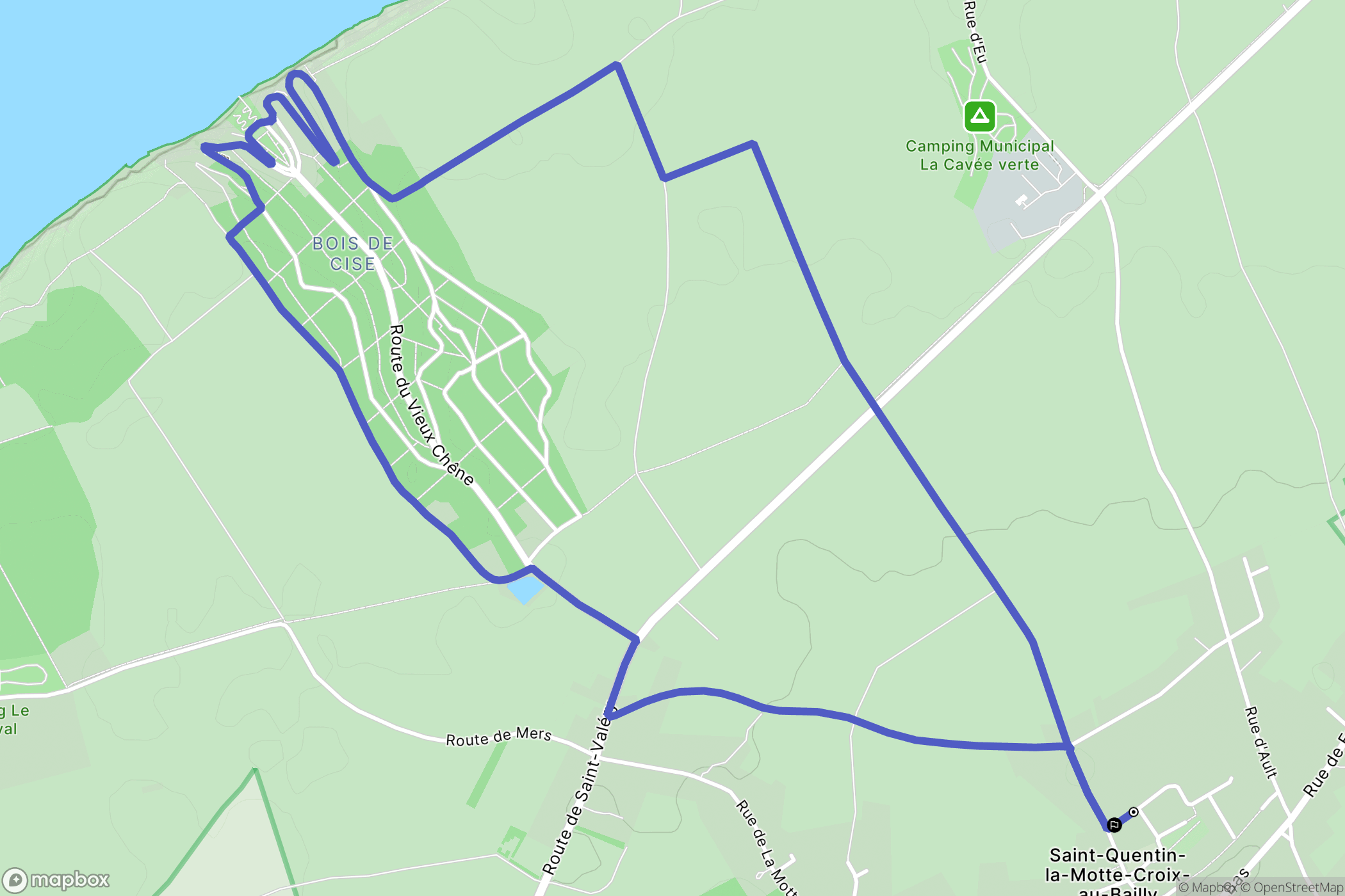 Saint-Quentin-la-Motte-Croix-au-Bailly : carte du parcours de randonnée - France