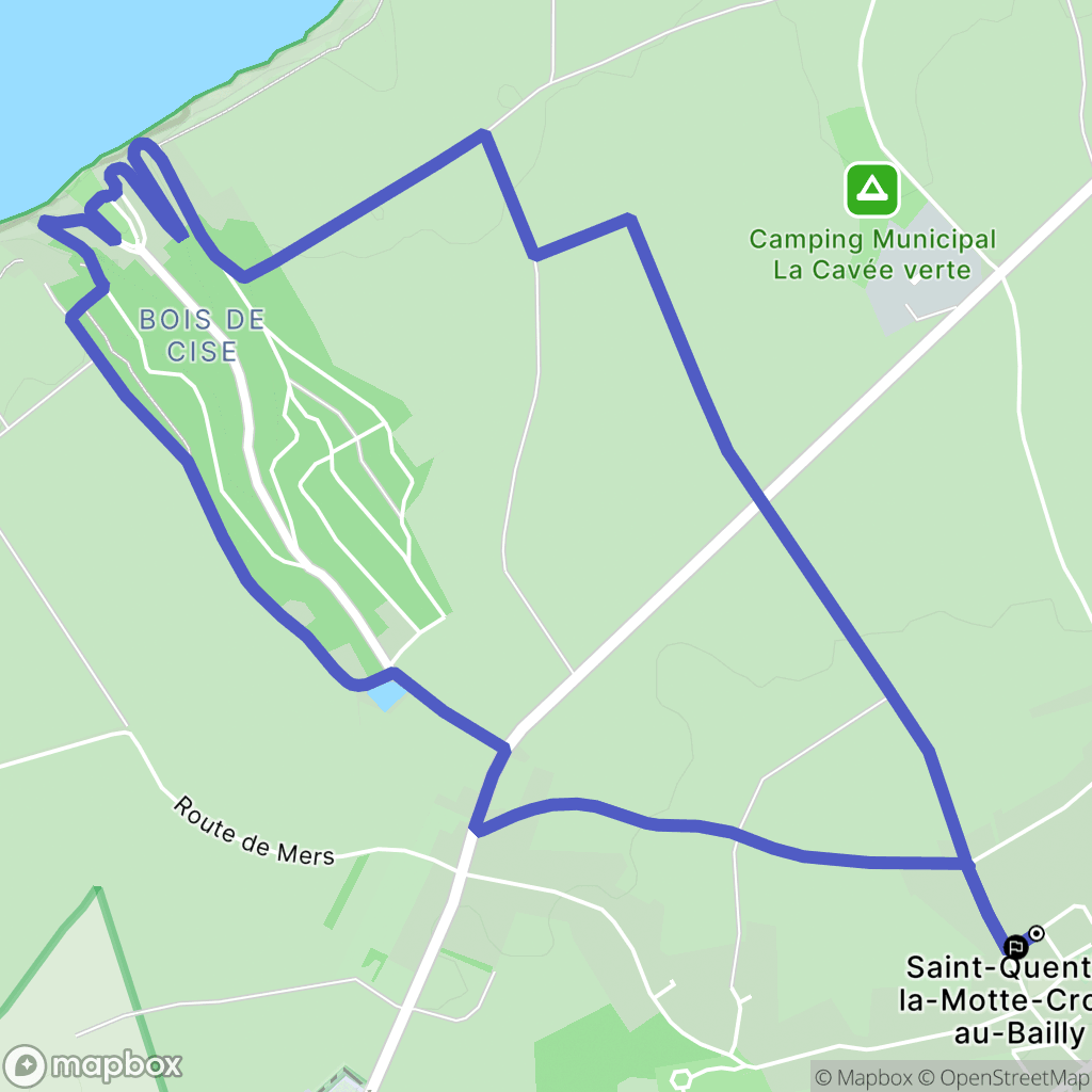 Saint-Quentin-la-Motte-Croix-au-Bailly : carte du parcours de randonnée - France