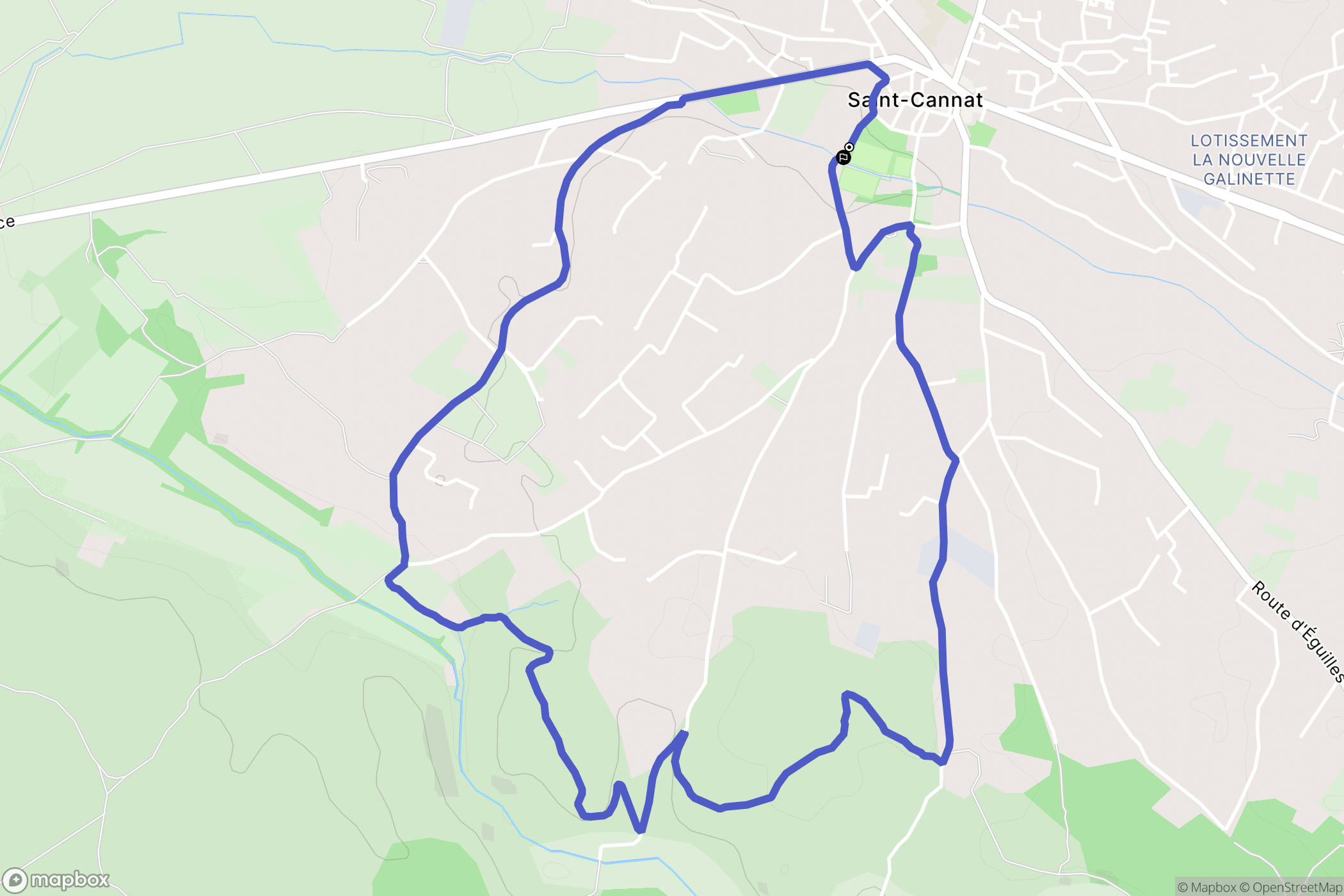 Saint-Cannat : carte du parcours de randonnée - France