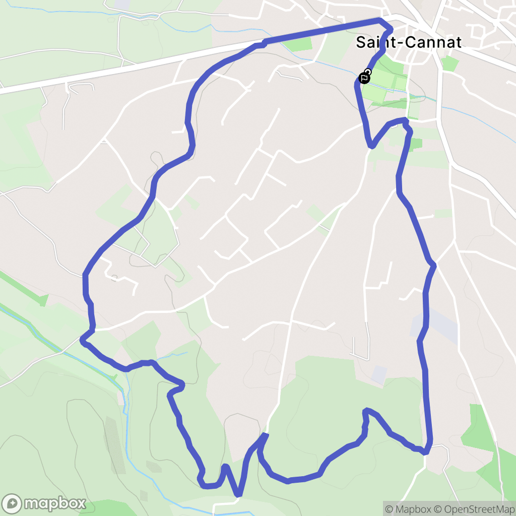 Saint-Cannat : carte du parcours de randonnée - France