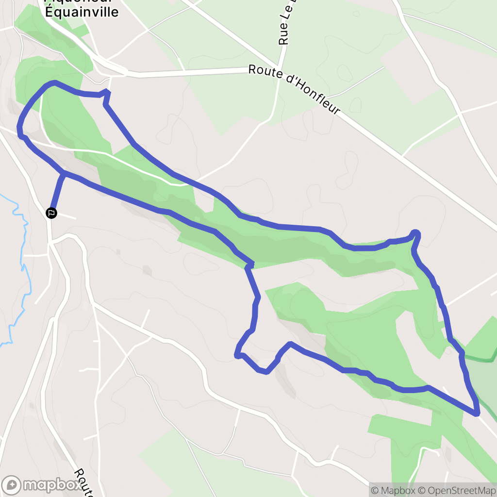 Fiquefleur-Équainville : carte du parcours de randonnée - France
