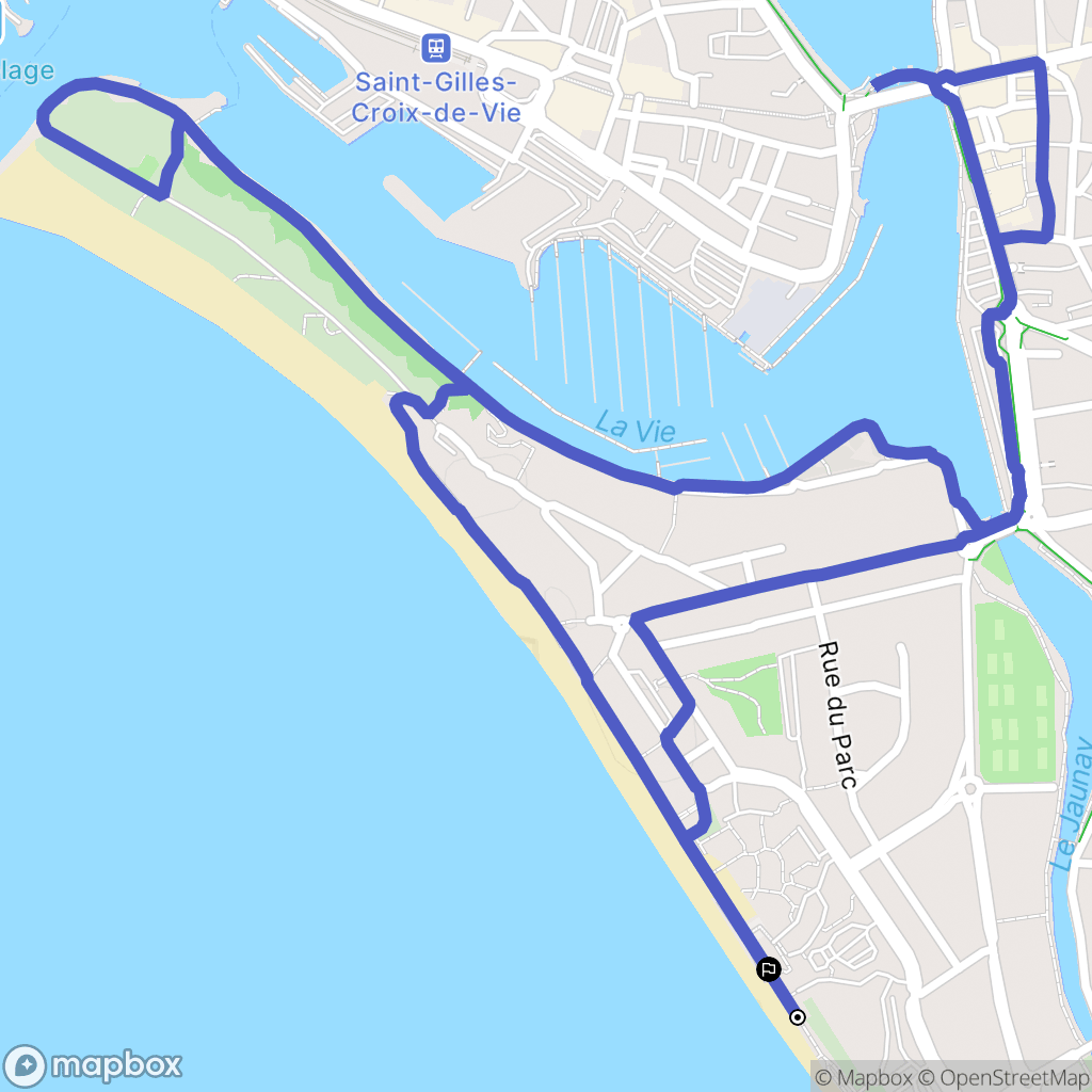 Saint-Gilles-Croix-de-Vie : carte du parcours de randonnée - France