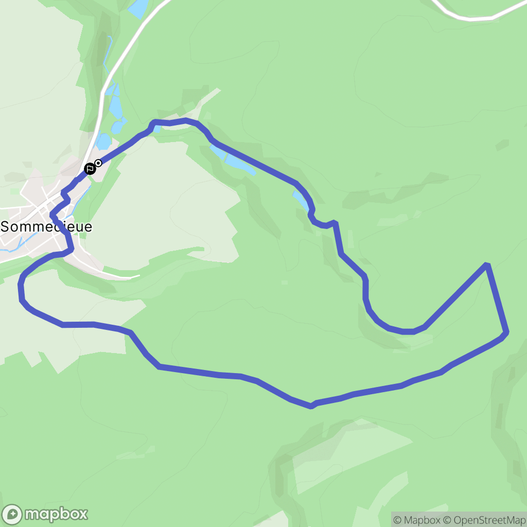 Sommedieue : carte du parcours de randonnée - France