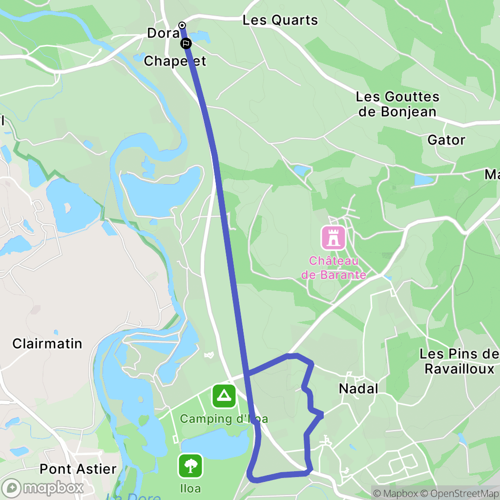 Dorat : carte du parcours de randonnée - France