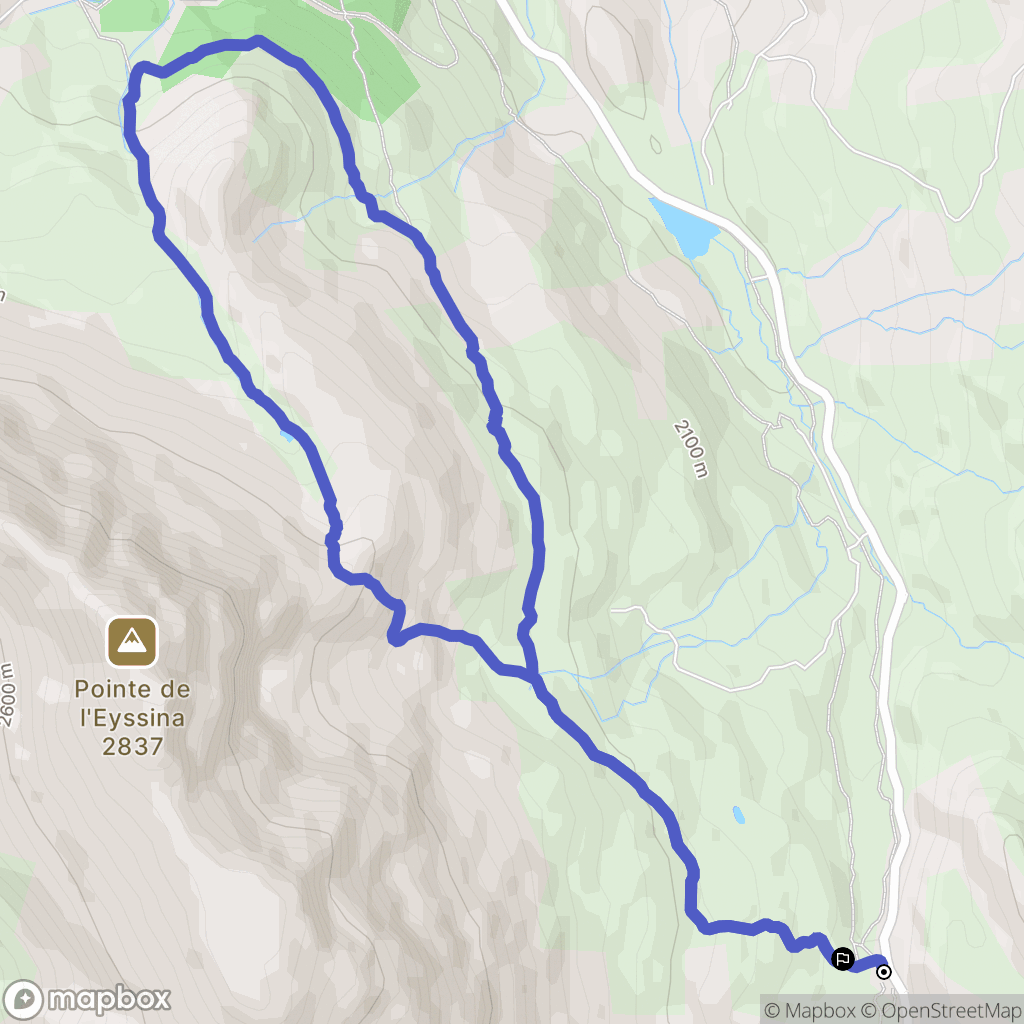 Vars : carte du parcours de randonnée - France