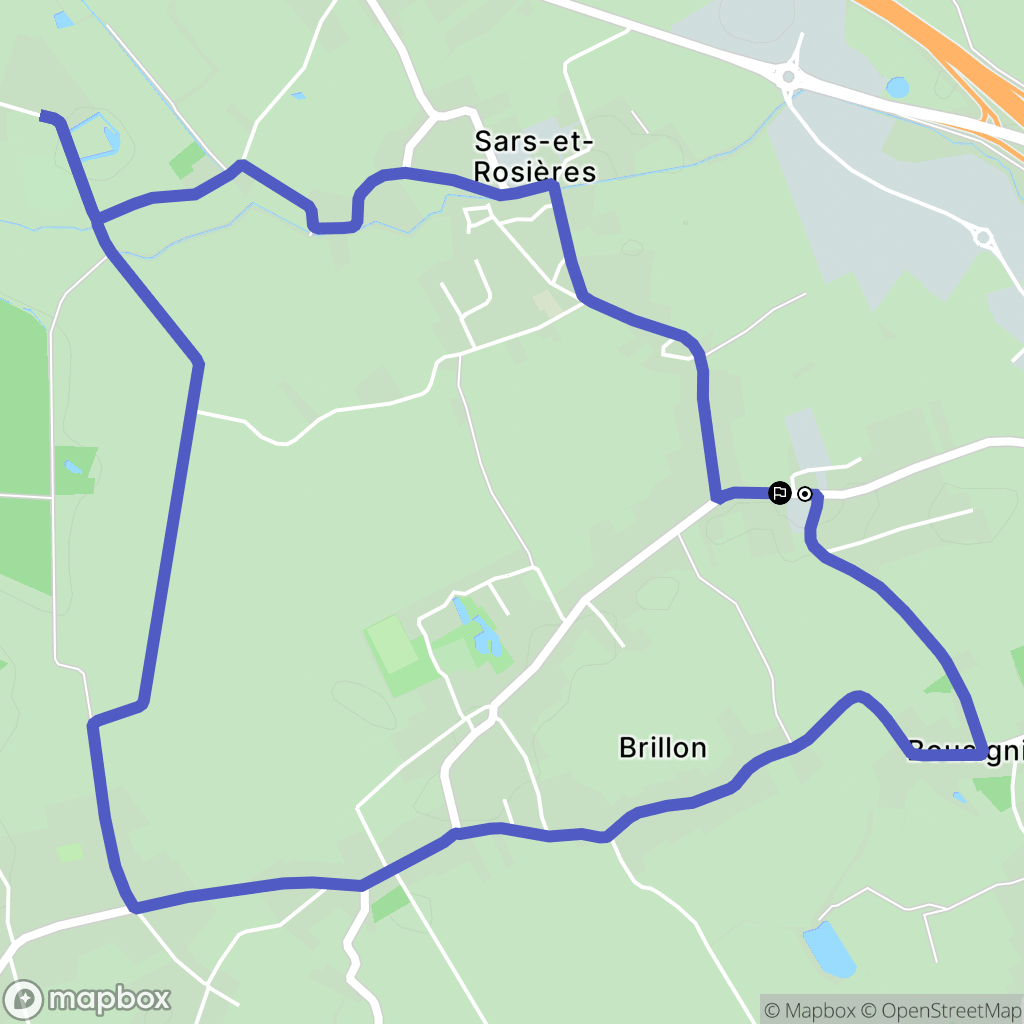 Brillon : carte du parcours de randonnée - France