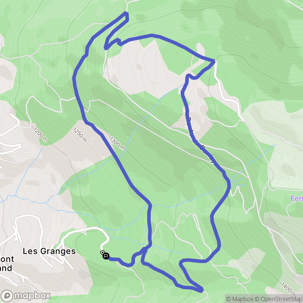 Saint-Jean-de-Sixt : carte du parcours de randonnée - France
