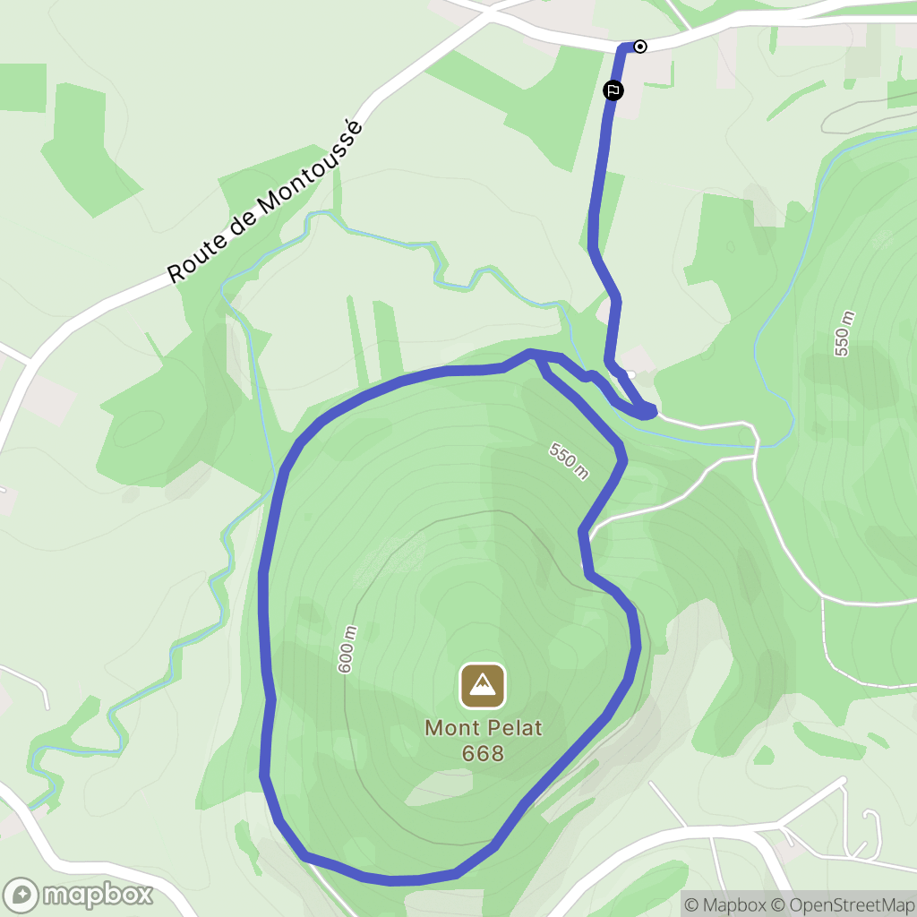 Bizous : carte du parcours de randonnée - France