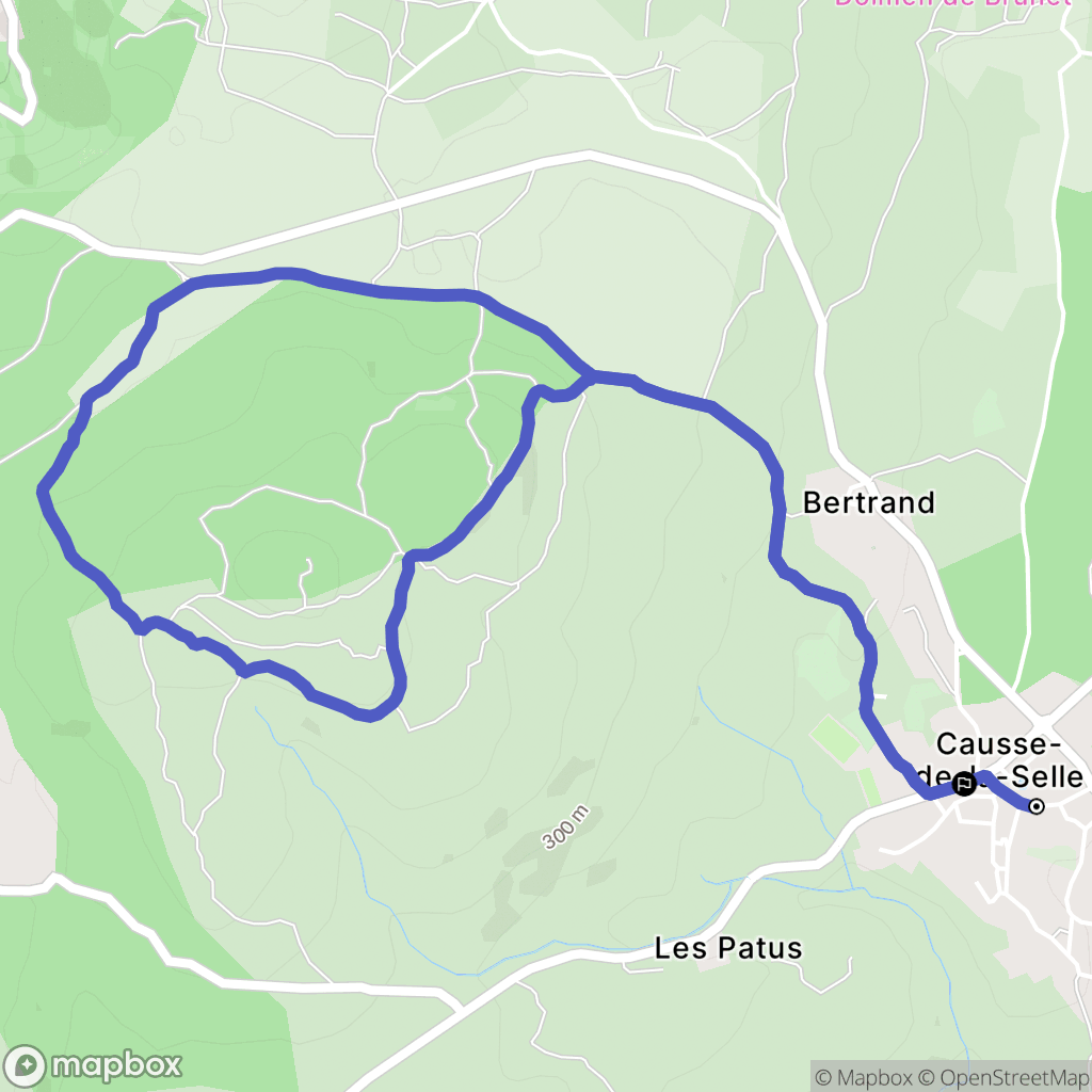 Causse-de-la-Selle : carte du parcours de randonnée - France