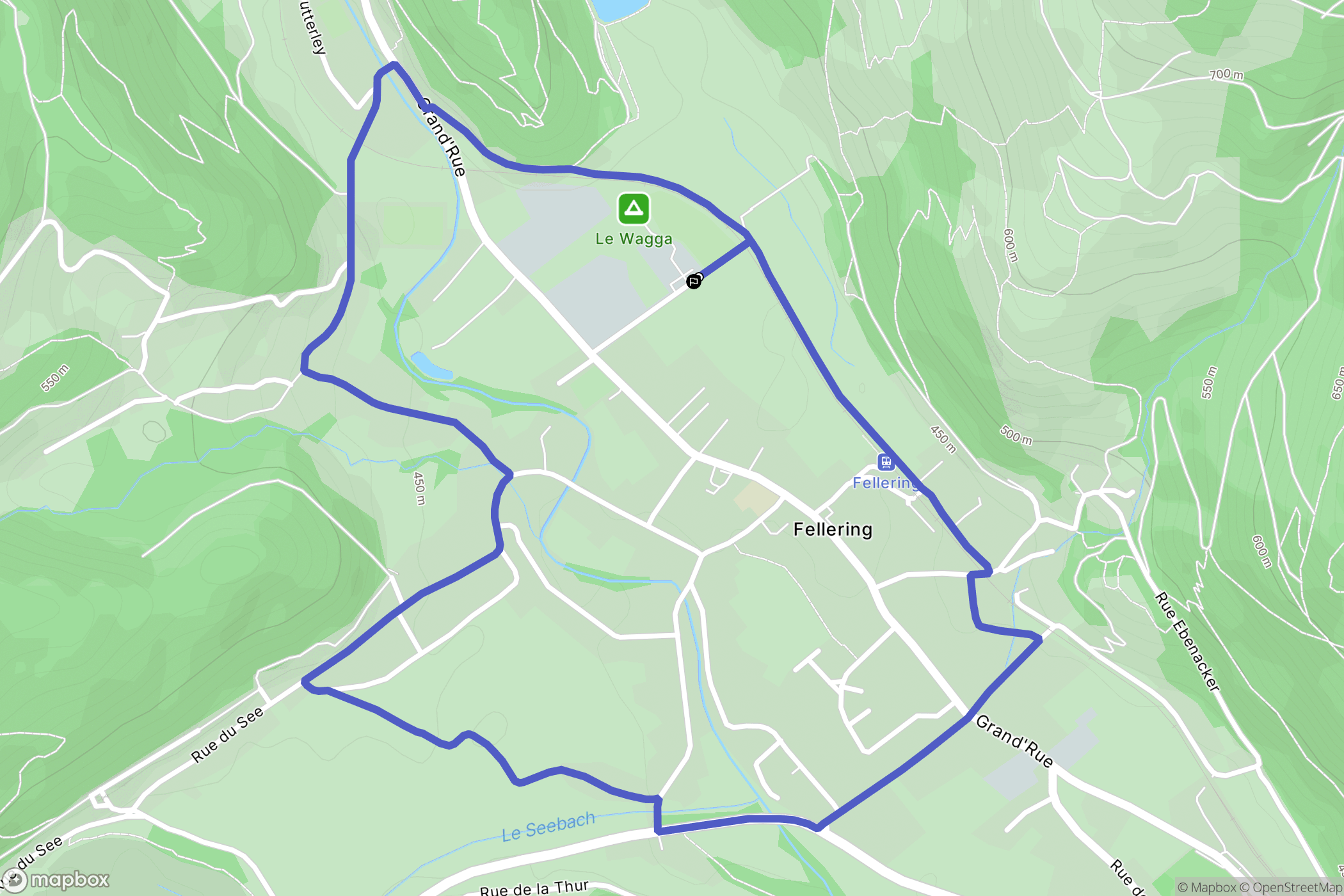 Oderen : carte du parcours de randonnée - France