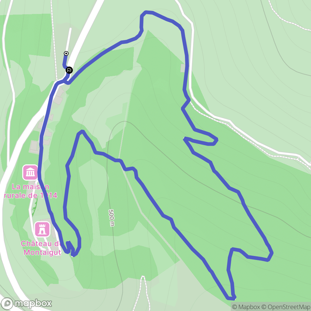Gissac : carte du parcours de randonnée - France
