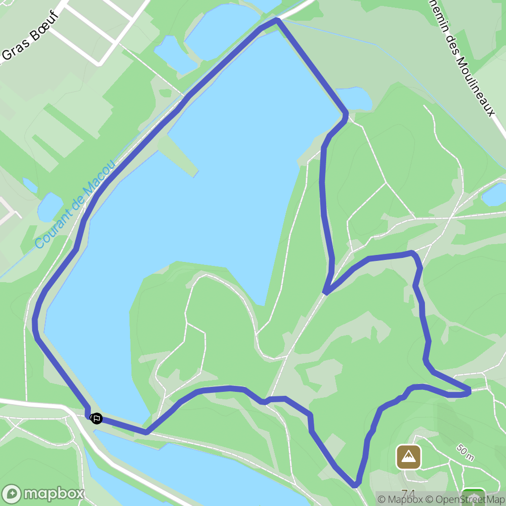 Condé-sur-l'Escaut : carte du parcours de randonnée - France