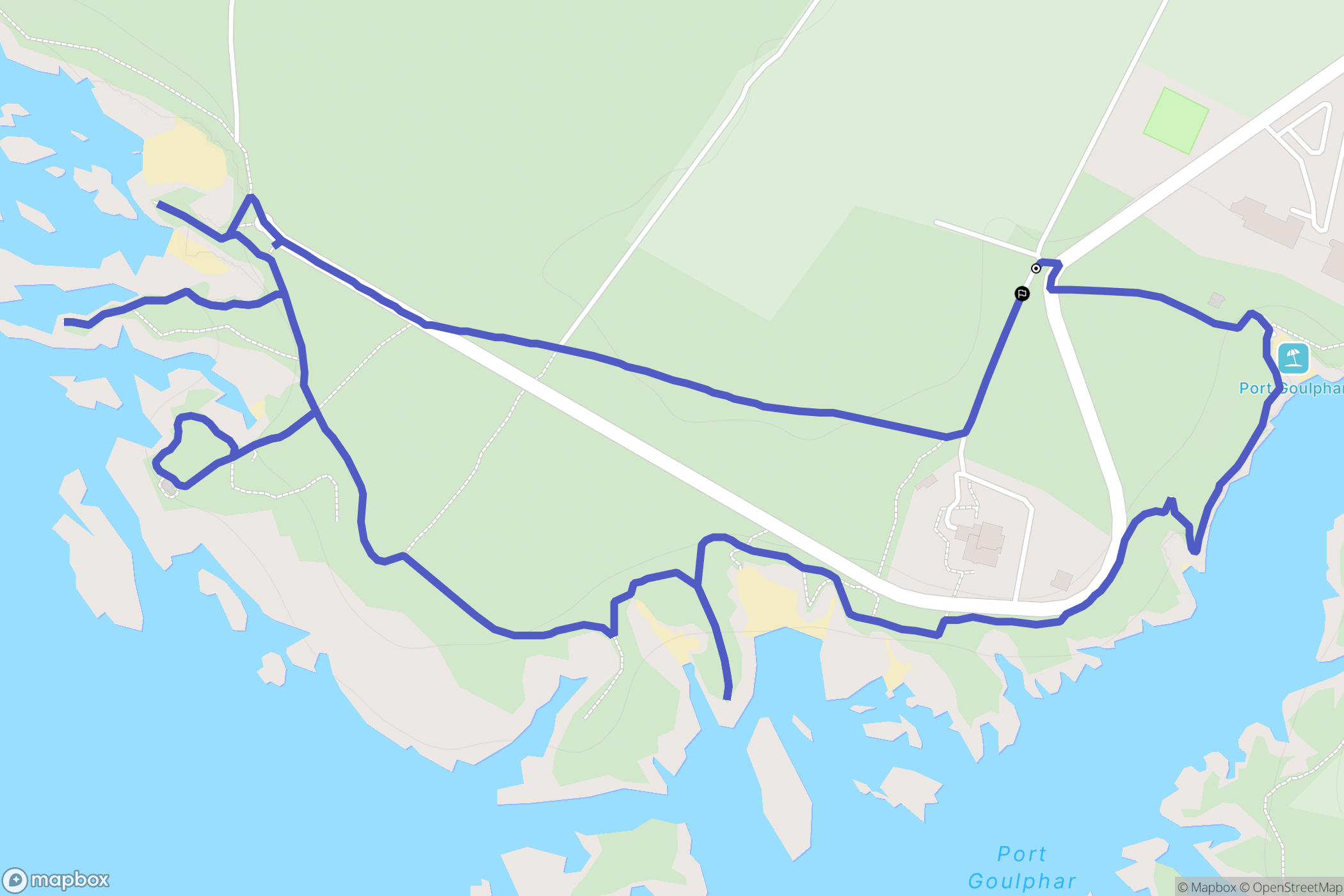 Bangor : carte du parcours de randonnée - France