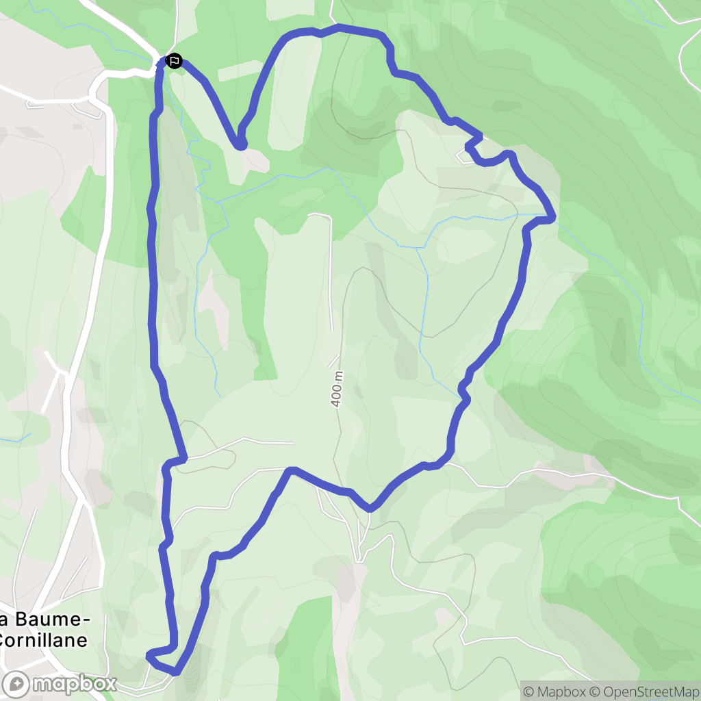 La Baume-Cornillane : carte du parcours de randonnée - France