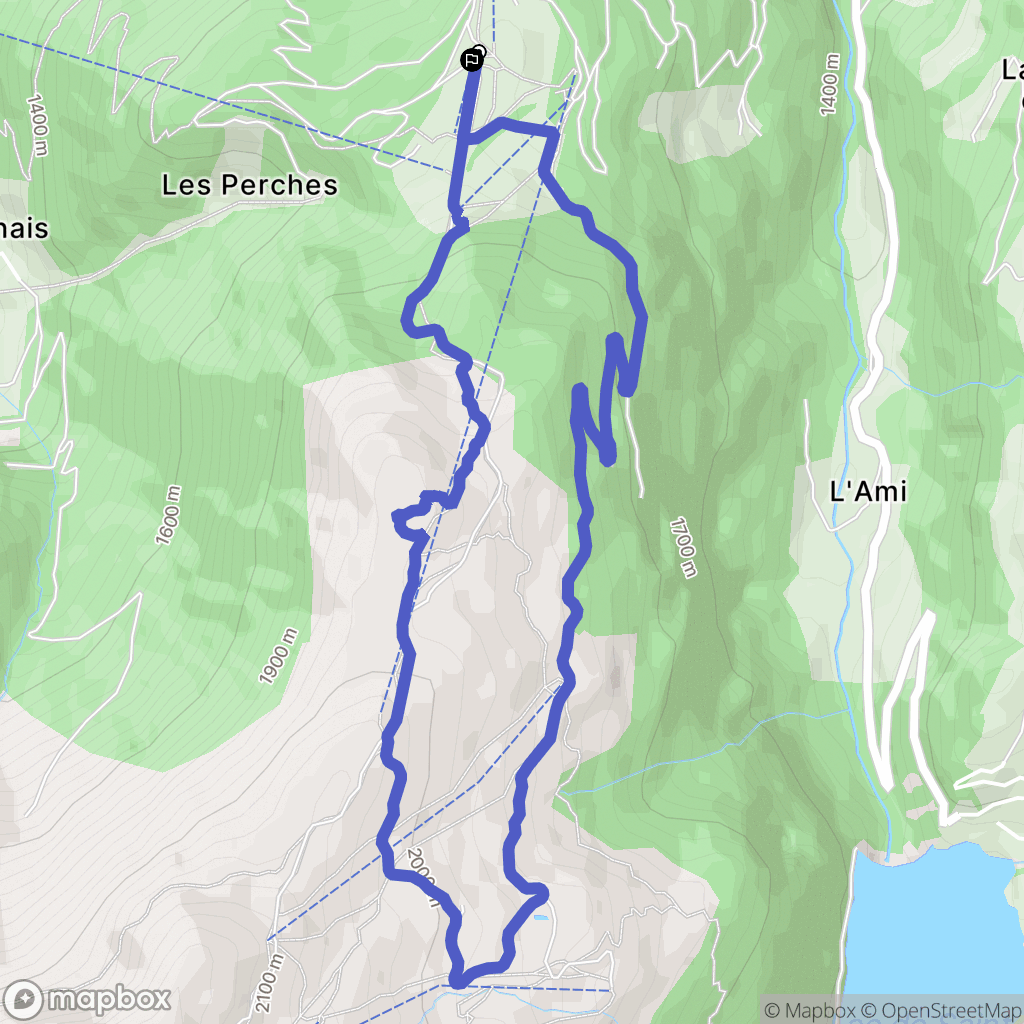 Beaufort : carte du parcours de randonnée - France