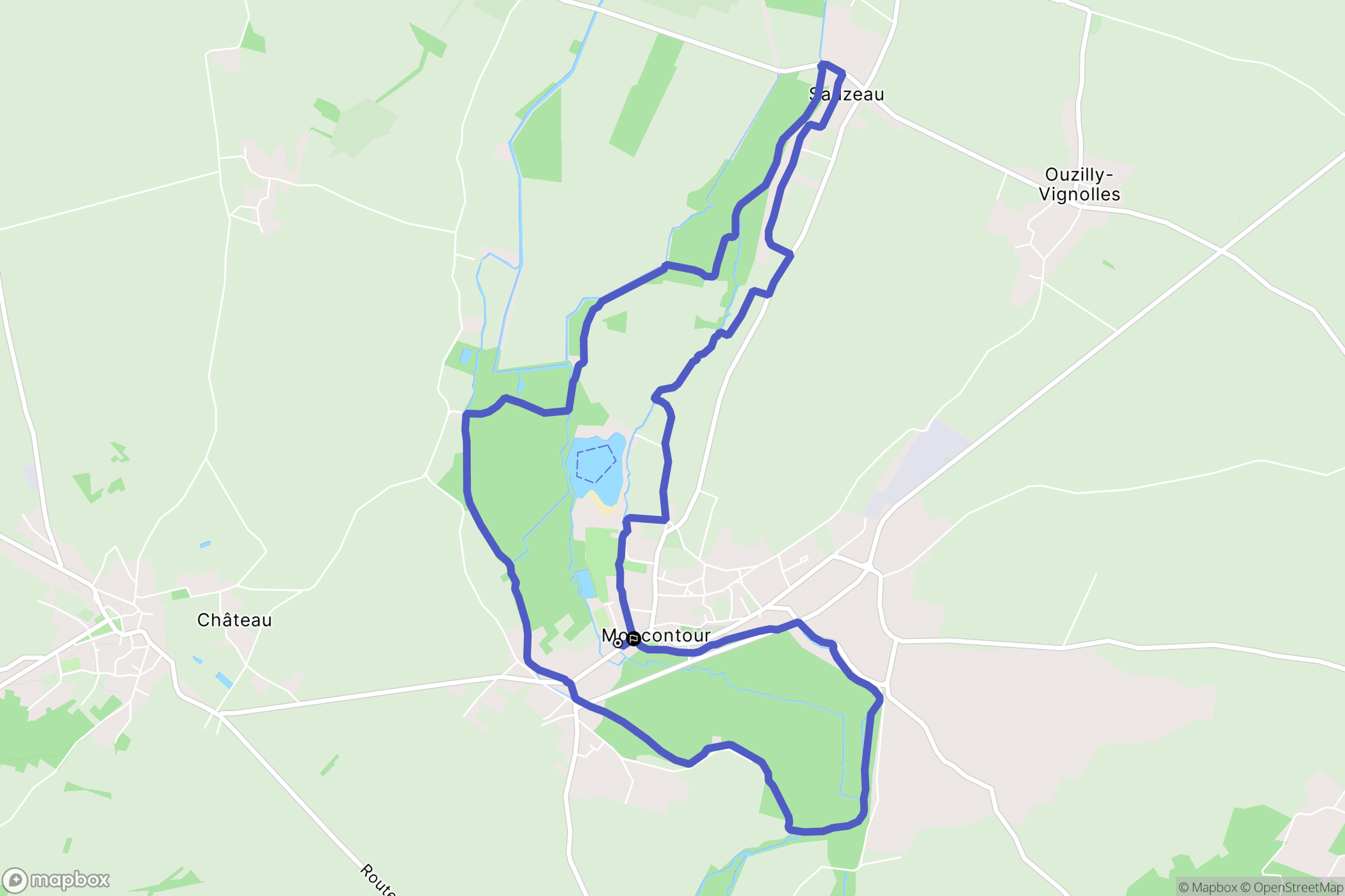 Moncontour : carte du parcours de randonnée - France