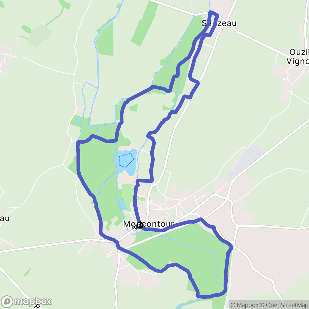 Moncontour : carte du parcours de randonnée - France