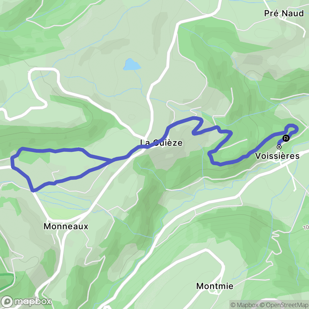 Chambon-sur-Lac : carte du parcours de randonnée - France