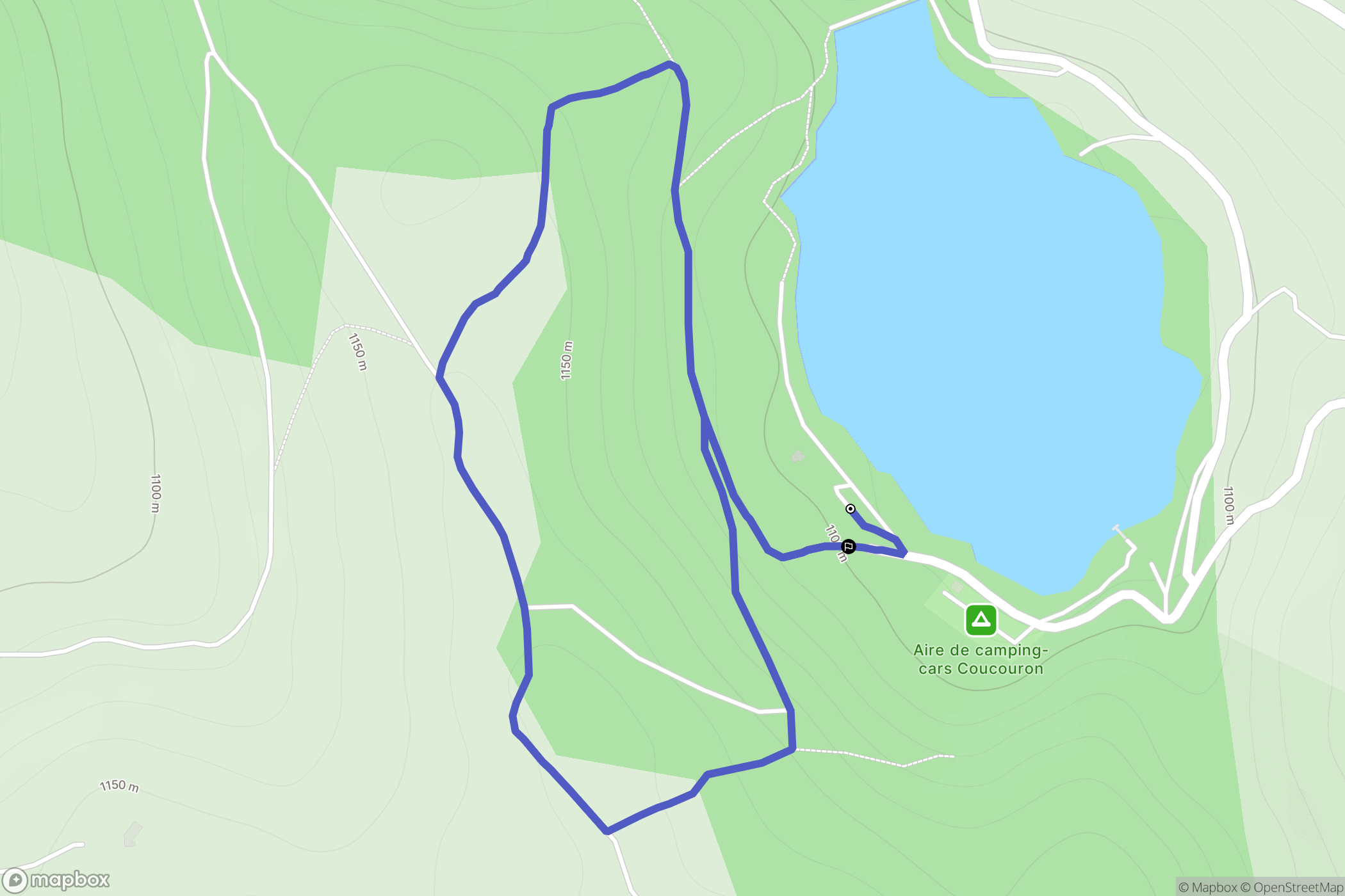 Coucouron : carte du parcours de randonnée - France