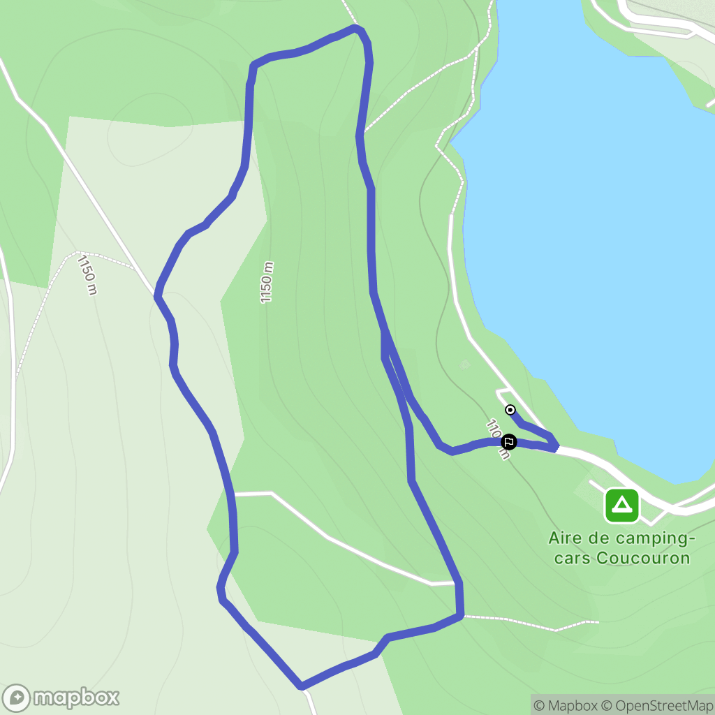 Coucouron : carte du parcours de randonnée - France