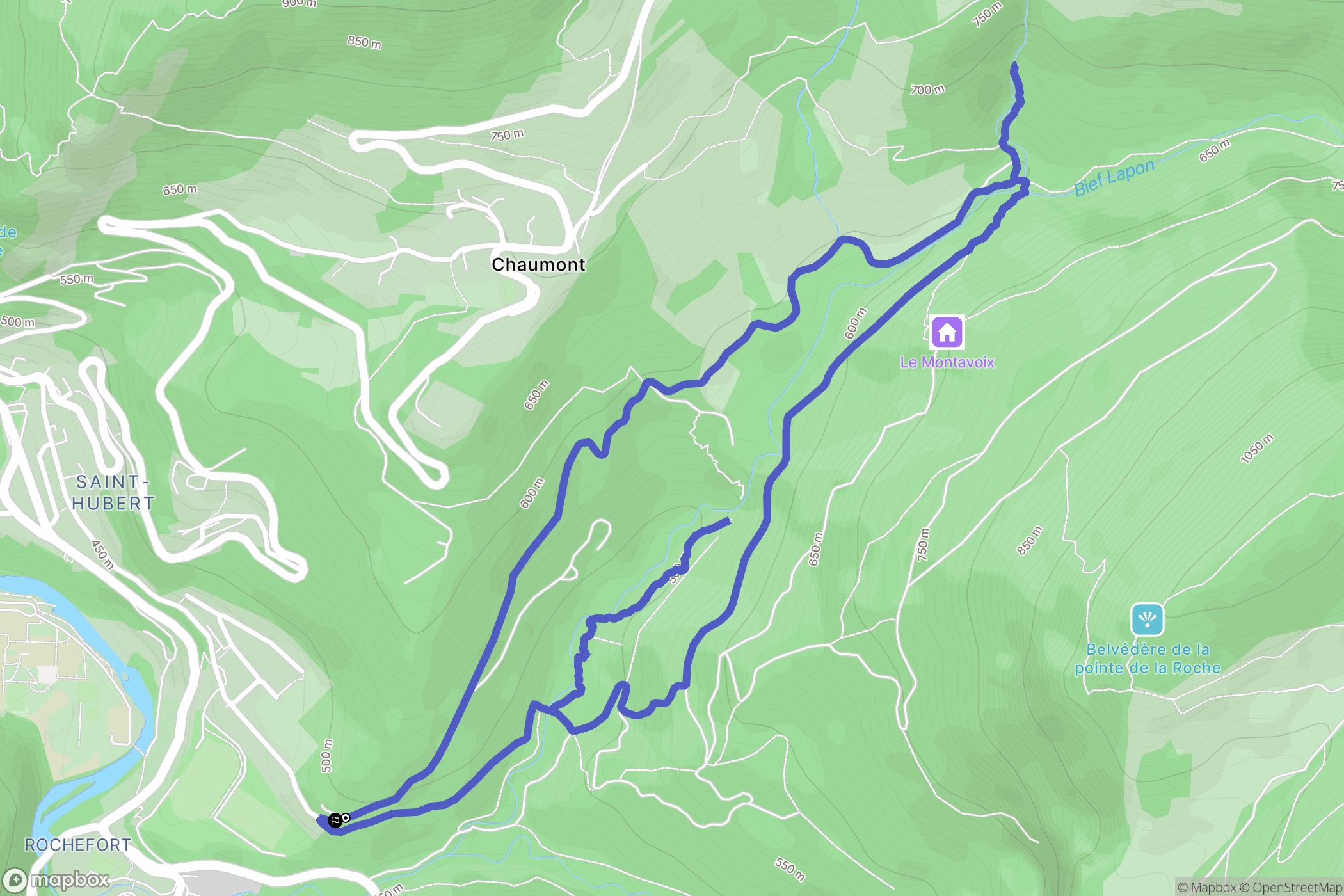 Saint-Claude : carte du parcours de randonnée - France